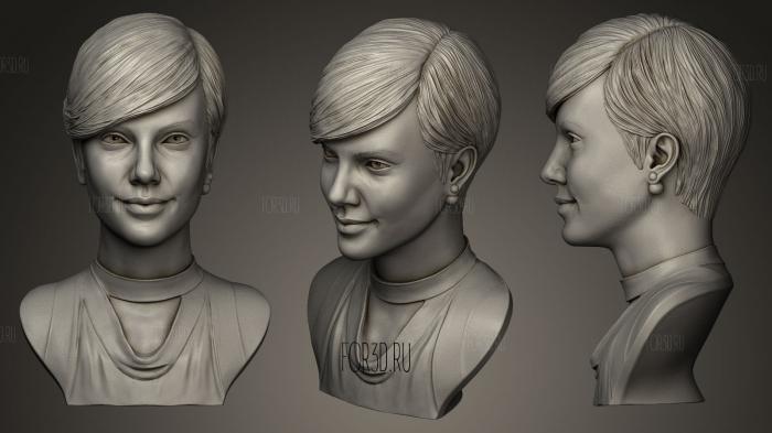 Charlize Theron stl model for CNC